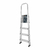 Escalera tubular plegable, 4 peldaños, aluminio, Truper 16765