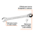 Llave combinada con matraca 16 mm x 202 mm largo, Expert 13621 - FERRETERIAS CORESI