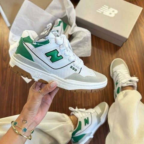 New Balance 550 White Green Grey