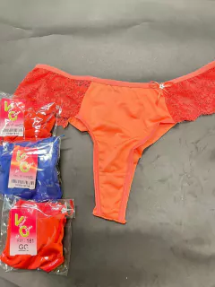 Calcinha fio duplo com renda na lateral Tamanho GG