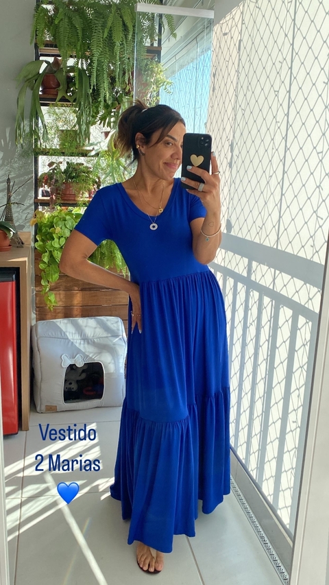 Vestido 2 Marias em Viscolycra longo