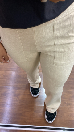Calça Reta em Malha Jacquard - comprar online