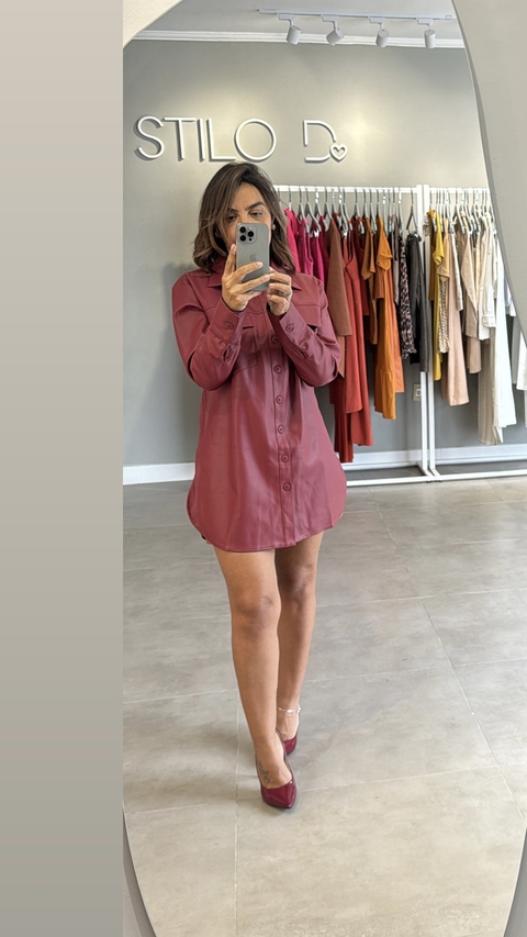 Camisa (Minivest) em Couro