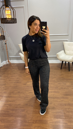 Calça Reta em Malha Jacquard - Stilo D Moda