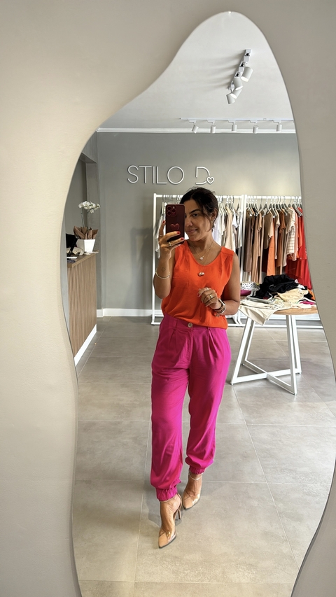 Calça Jogger de linho