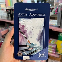 COLORES ACUARELEABLES MARCA GIORGIONE ARTIST - AQUARELLE INCLUYE PINCEL TRIANGULARES DIFERENTES PRESENTACIONES COLORES