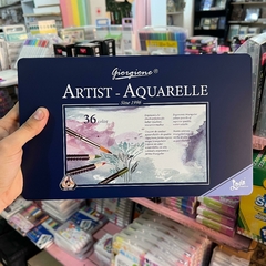 COLORES ACUARELEABLES MARCA GIORGIONE ARTIST - AQUARELLE INCLUYE PINCEL TRIANGULARES DIFERENTES PRESENTACIONES COLORES