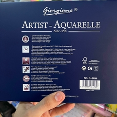 COLORES ACUARELEABLES MARCA GIORGIONE ARTIST - AQUARELLE INCLUYE PINCEL TRIANGULARES DIFERENTES PRESENTACIONES COLORES - Maco Creativos