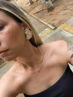 Brinco Martelado Dois Banhos - Menina Moça Bijoux