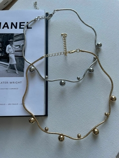 Choker Aro ondulada esferas
