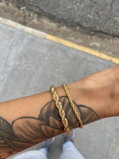 Pulseira cordão baiano grosso - Menina Moça Bijoux