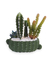 Suculenta Arranjo Flor Artificial Vaso Verde Cerâmica Cacto - comprar online