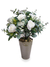 Rosa Branca Luxo Arranjo Flor Artificial Vaso Em Cerâmica