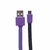 CABLE MICRO USB A USB MANHATTAN 1MT PLANO COLOR NEGRO / MORADO 391368 en internet