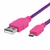 CABLE MICRO USB A USB MANHATTAN 1MT TEXTIL COLOR ROSA / MORADO 352758 - comprar en línea