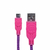 CABLE MICRO USB A USB MANHATTAN 1MT TEXTIL COLOR ROSA / MORADO 352758 en internet