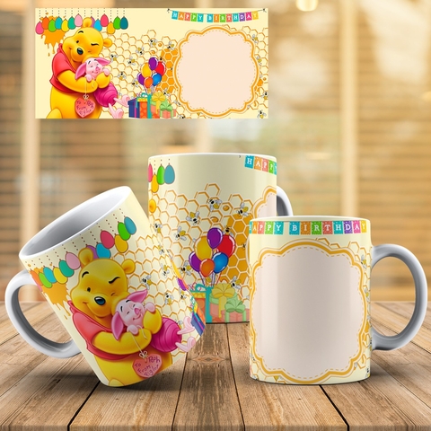 CANECA DE ANIVERSÁRIO DO USINHO POOH