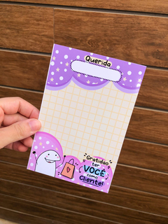 Card Ou Bloco De Agradecimento A6