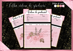 Blocos de Pedido Mod 9 Black e Roses - loja online