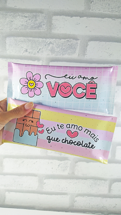 Barra de chocolate personalizada 90g - Dia dos Namorados - comprar online