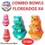 COMBO BOWLS FLOREADOS X4 - comprar online