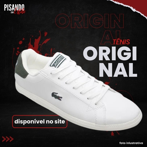 Tênis Couro Lacoste Graduate Masculino Branco