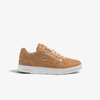 Lacoste Tênis Masculino T-Clip Em Couro - Bege