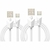 Kit 2 Cabos USB Tipo C ELG 2.0 - 1 Metro e 2 Metros - Recarga e Sincronização Rápida 2.4A Branco - CMBC12WH