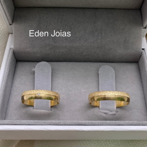 Par de aliança em ouro 18k REF 076