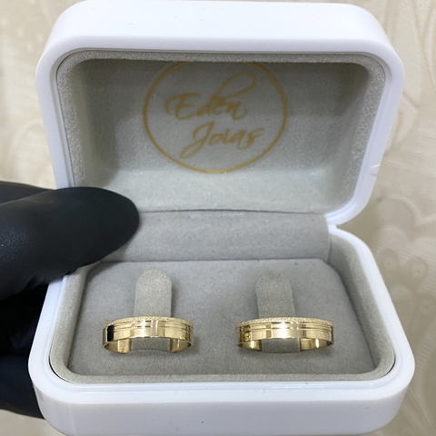 Par de alianças em ouro 18k REF 131
