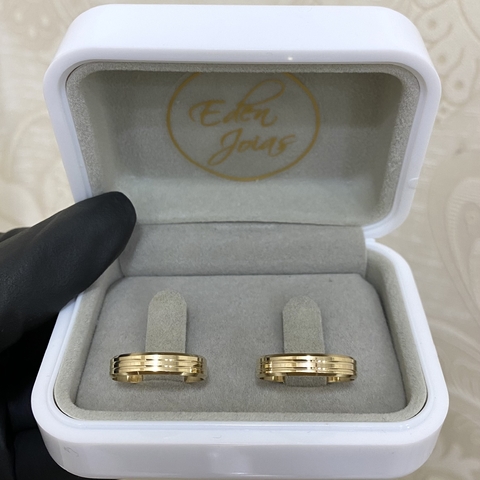 Par de alianças em ouro 18k REF 129