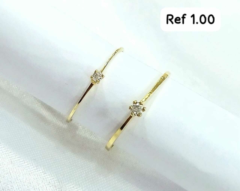 Anel solitário em ouro 18k