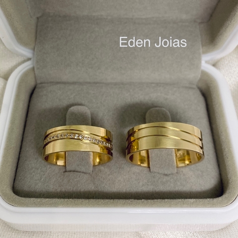 Par de alianças em ouro 18k REF 112
