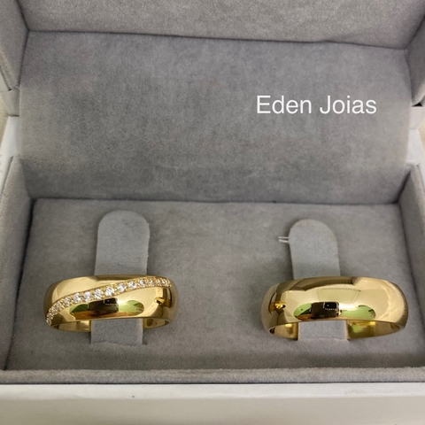 Par de alianças em ouro 18k REF 101