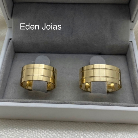 Par de alianças em ouro 18k REF 004