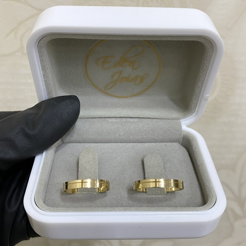 Par de alianças em ouro 18k REF 124