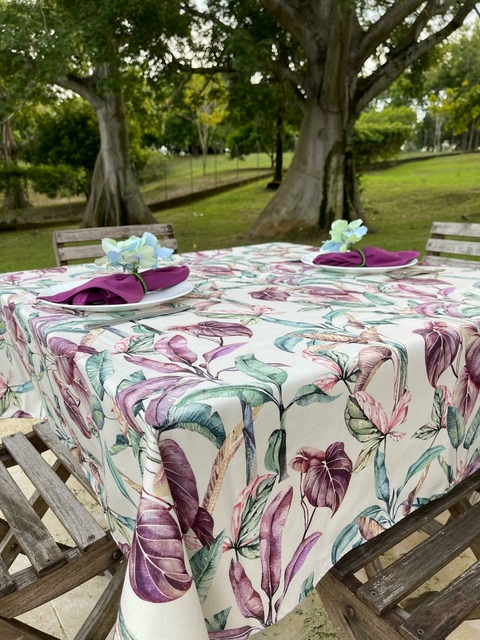 Mantel flor morada