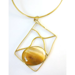 Pingente Ondulado com choker maciça - comprar online