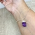 Pulseira Pedra Natural Bruta Ametista - Prata 925 - Marina Prataria