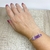 Pulseira Pedra Natural Horizontal Ametista - Prata 925