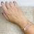 Pulseira Pedra Natural Horizontal Quartzo Rosa - Prata 925