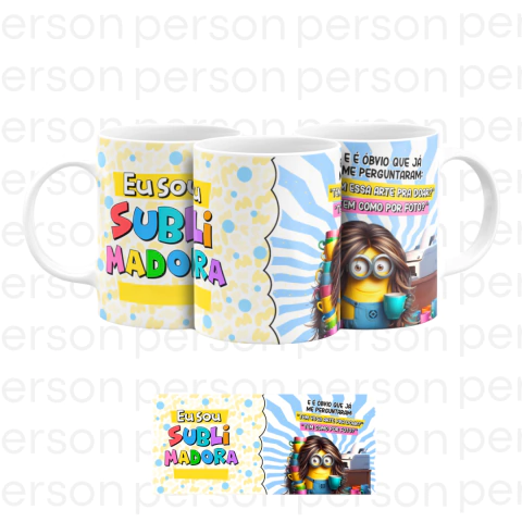 Caneca Minions Profissão Sublimadora com Nome