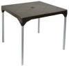 MESA PLASTICA COM PÉS EM ALUMINIO