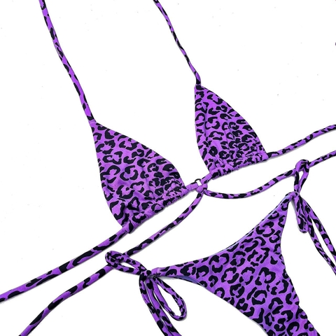 BIQUÍNI AMARRAÇÕES ONÇA ROXO