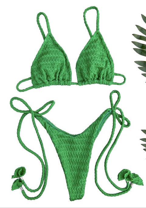 BIQUÍNI CORTININHA LACINHO VERDE - comprar online