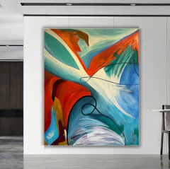 Ondas de Emoção | NP398/2024 - 63.0 x 47.2 in Large - Natalí de Paula Artista Plástica