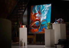 Fluxo Vital | NP419/2025 —47.2 x 39.4 in - Natalí de Paula Artista Plástica