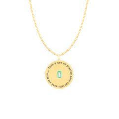 Medalha Personalizada Anna Ouro e Esmeralda