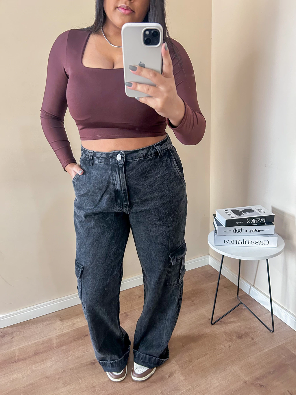 Calça Jeans Cargo Estonada