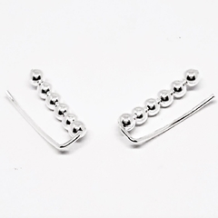 AROS TREPADORES PLATA 925 mod BOLITAS LISAS - comprar online